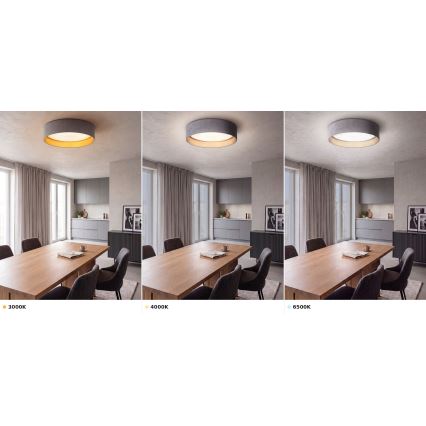 Brilagi - LED loftlampe VELVET VARI LED/24W/230V 3000/4000/6500K Ø 45 cm grå/guld