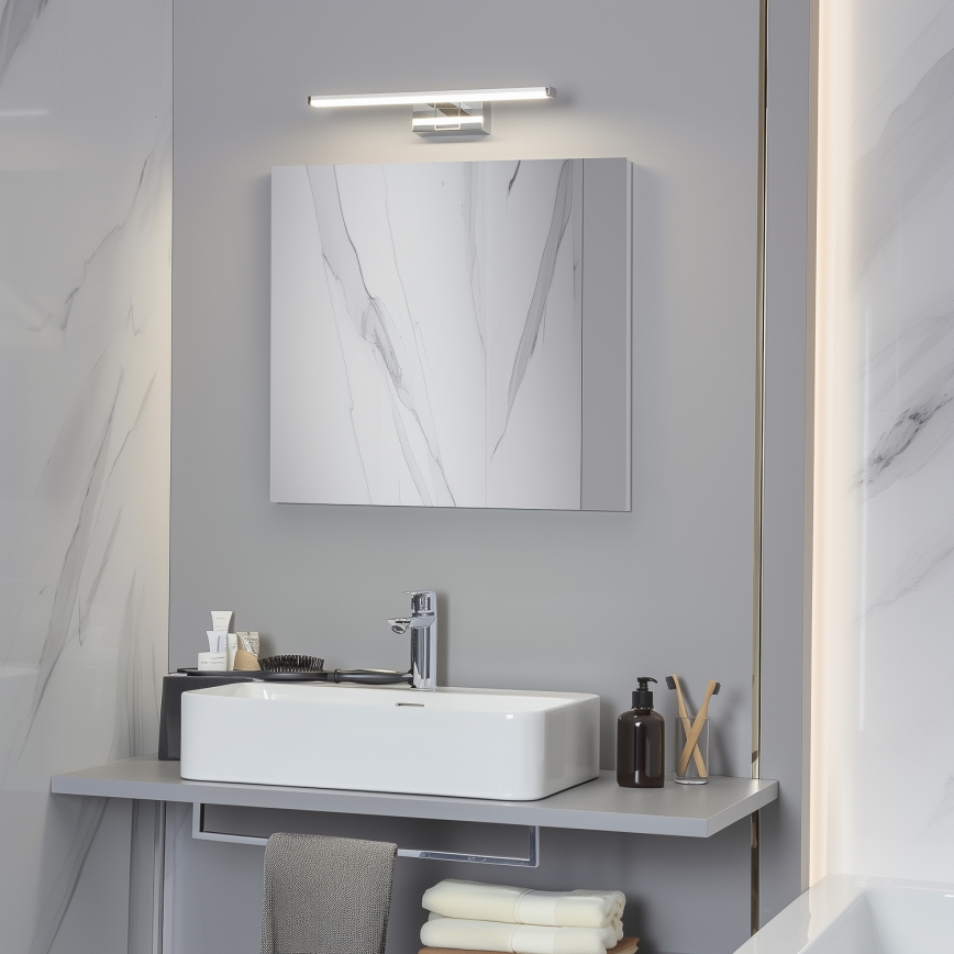 Brilagi - LED belysning til badeværelsesspejl 3-i-1 VESTRA LED/8W/230V 40 cm IP44 blank krom