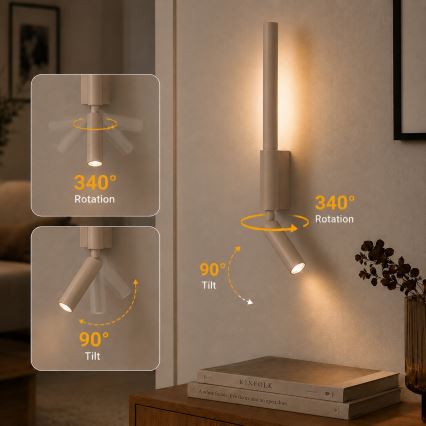 BRILAGI - VIXON LED vægspot LED/3W/230V + LED/5W beige CRI 90