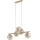 Brilagi - VULCANO pendel på kabel 5xG9/8W/230V guld/røget beige