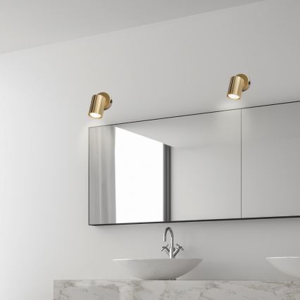 Brilagi - Væghængt spotlampe CRISPINA 1xGU10/10W/230V guldfarvet