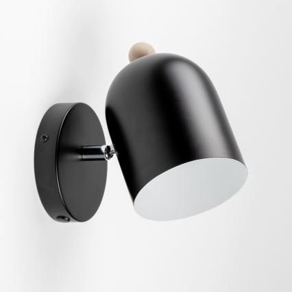 Brilagi - Væghængt spotlampe GALLION 1xE27/15W/230V sort