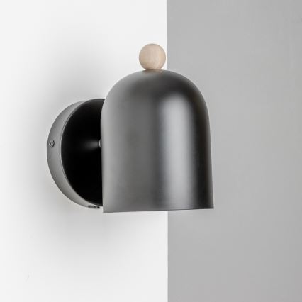 Brilagi - Væghængt spotlampe GALLION 1xE27/15W/230V sort