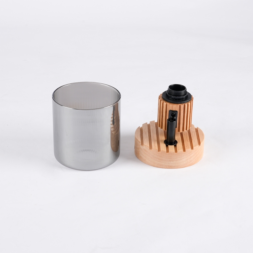 Brilagi - Væghængt spotlampe HYGGE 1xE14/15W/230V træ/røgfarvet