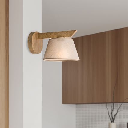 Brilagi - Væglampe ANTHONY 1xE14/40W/230V eg/beige