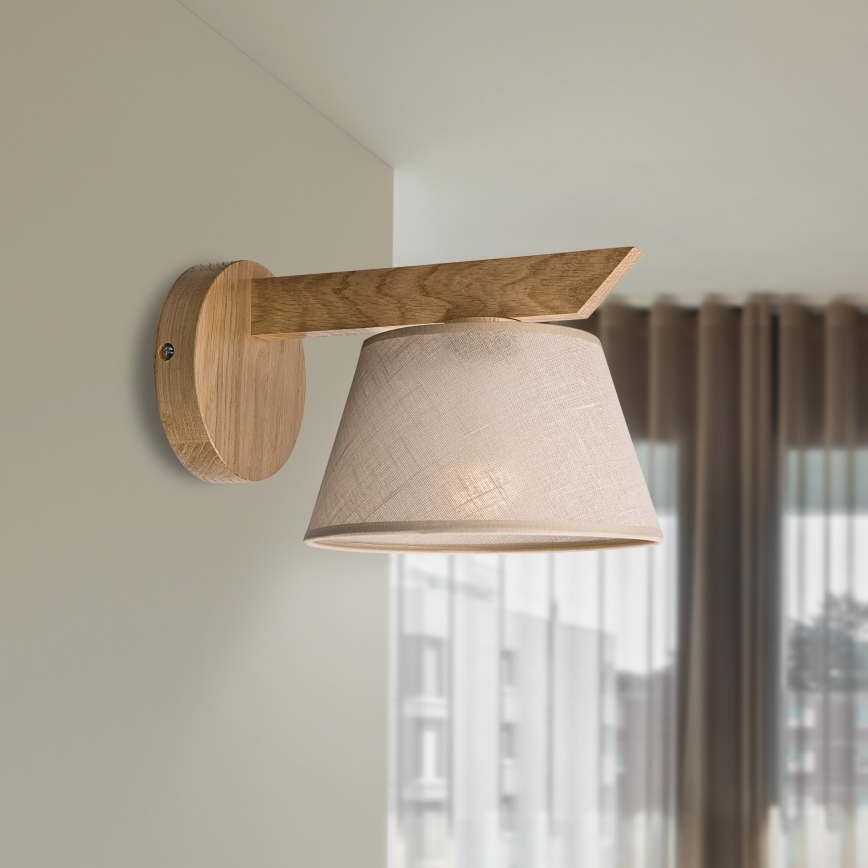 Brilagi - Væglampe ANTHONY 1xE14/40W/230V eg/beige
