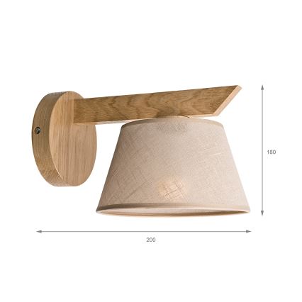 Brilagi - Væglampe ANTHONY 1xE14/40W/230V eg/beige