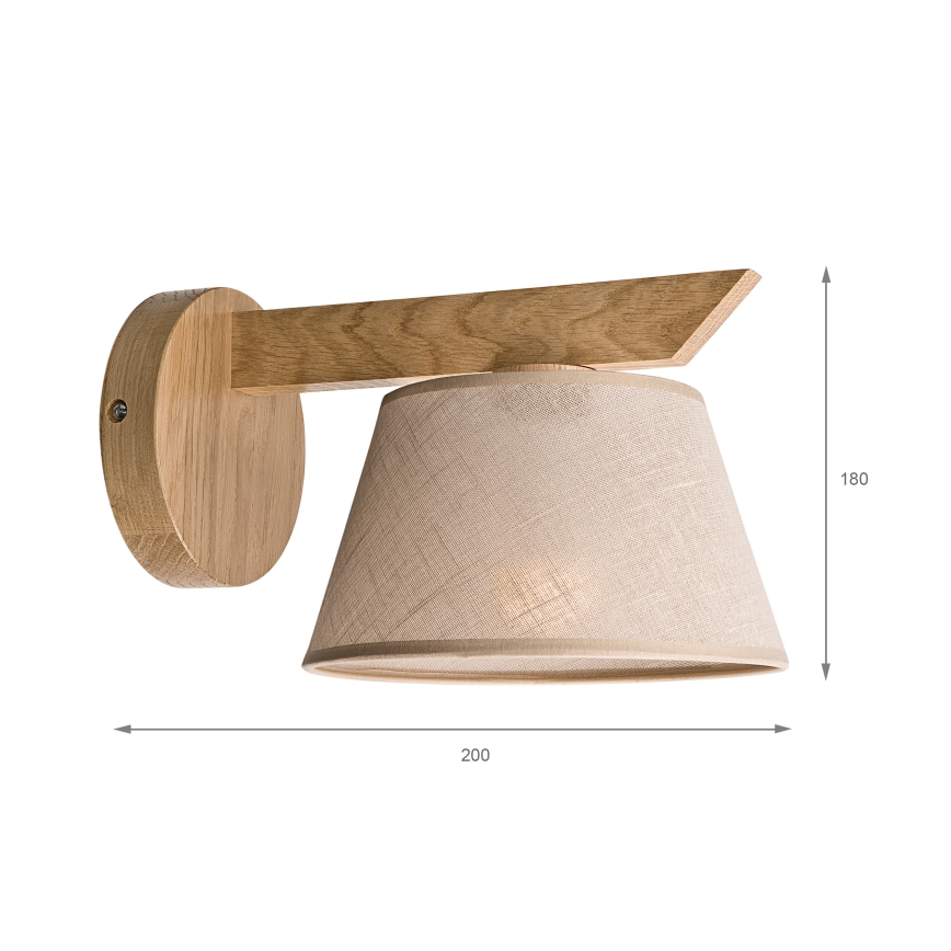 Brilagi - Væglampe ANTHONY 1xE14/40W/230V eg/beige