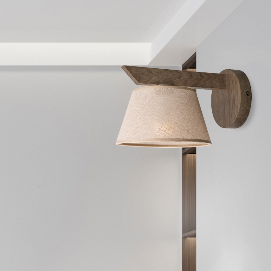 Brilagi - Væglampe ANTHONY 1xE14/40W/230V eg/beige