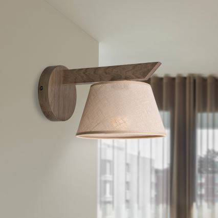 Brilagi - Væglampe ANTHONY 1xE14/40W/230V eg/beige