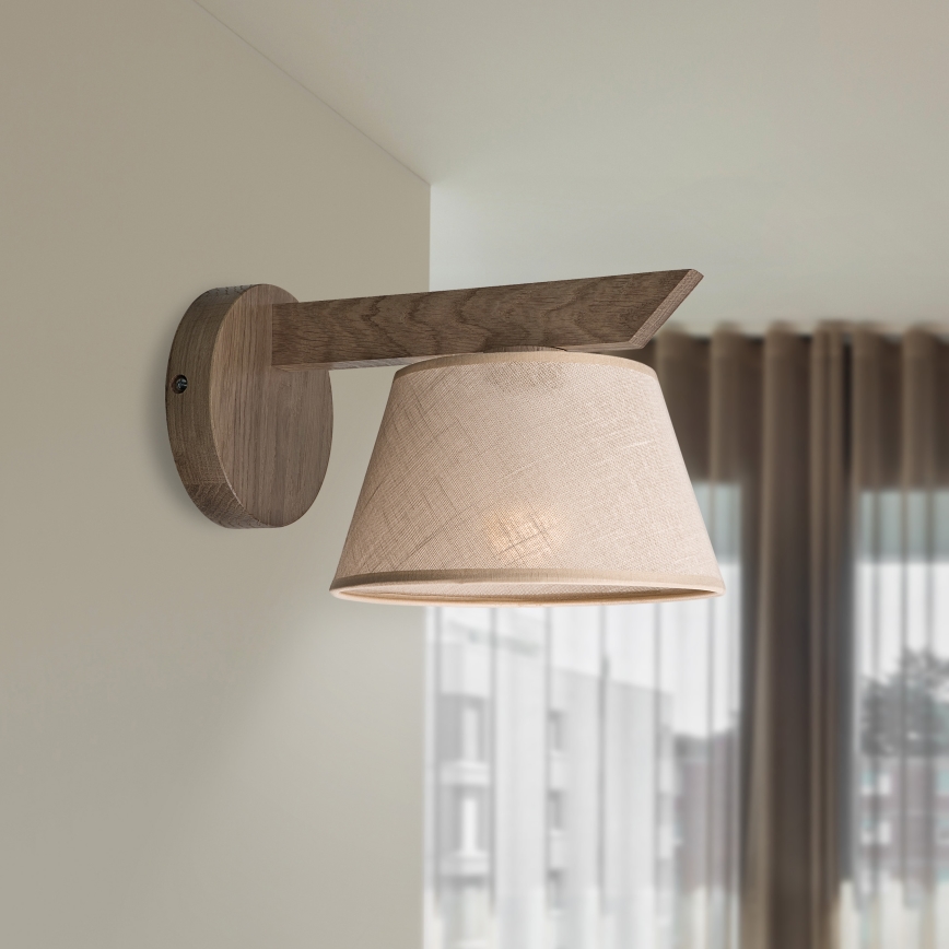 Brilagi - Væglampe ANTHONY 1xE14/40W/230V eg/beige