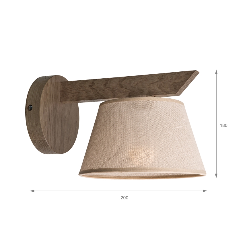 Brilagi - Væglampe ANTHONY 1xE14/40W/230V eg/beige