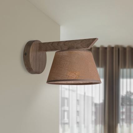 Brilagi - Væglampe ANTHONY 1xE14/40W/230V eg/brun