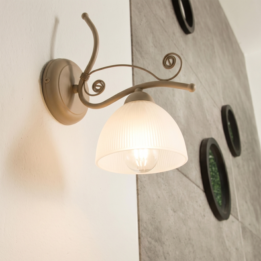 Brilagi - Væglampe ANTICO MODERN 1xE27/60W/230V beige