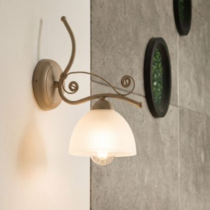 Brilagi - Væglampe ANTICO MODERN 1xE27/60W/230V beige