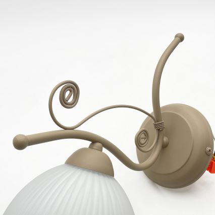 Brilagi - Væglampe ANTICO MODERN 1xE27/60W/230V beige