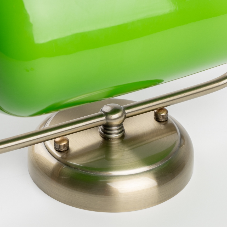 Brilagi - Væglampe BANK OFFICE 1xE27/60W/230V messing/grøn