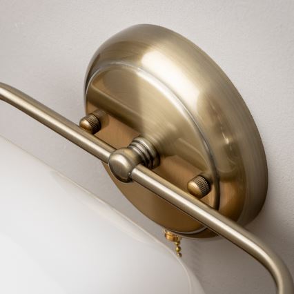 Brilagi - Væglampe BANK OFFICE 1xE27/60W/230V messing/hvid