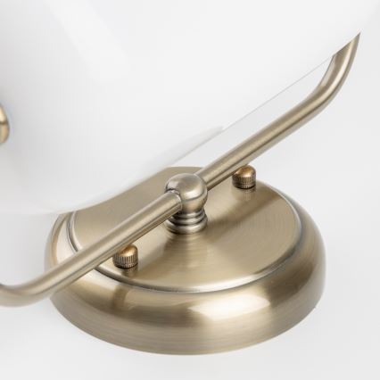 Brilagi - Væglampe BANK OFFICE 1xE27/60W/230V messing/hvid