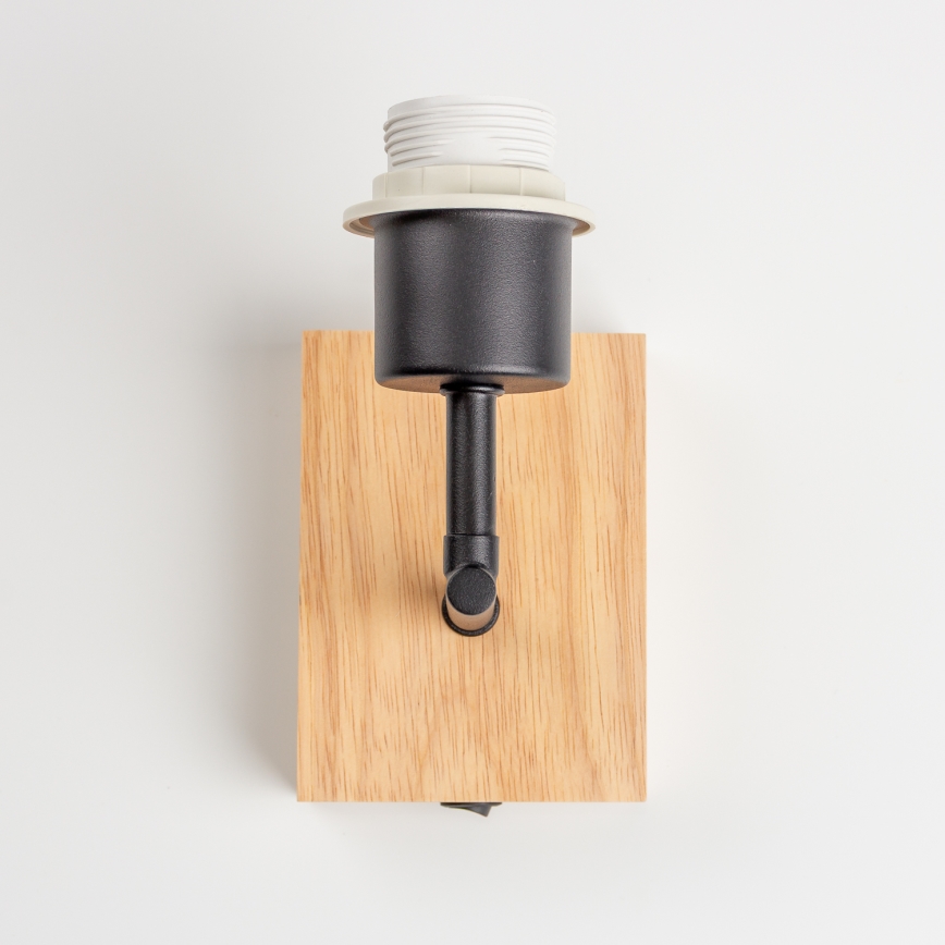 Brilagi - Børnevæglampe BOBO WOOD 1xE27/25W/230V eg/sort/hvid/grøn/jungle