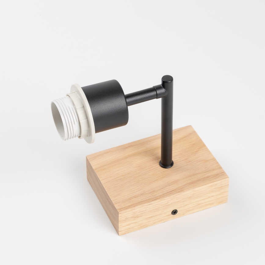 Brilagi - Børnevæglampe BOBO WOOD 1xE27/25W/230V eg/sort/hvid/kaniner