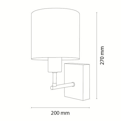 Brilagi - Børnevæglampe BOBO WOOD 1xE27/25W/230V eg/sort/hvid/kaniner