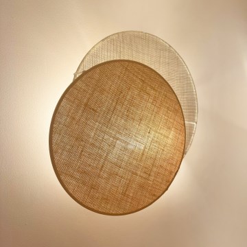 Brilagi - Væglampe CIRCLES 1xE27/15W/230V 35x32 cm beige/cremefarvet