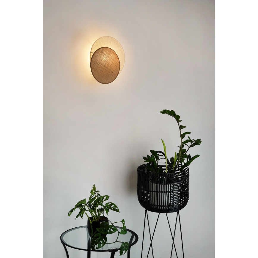 Brilagi - Væglampe CIRCLES 1xE27/15W/230V 35x32 cm beige/cremefarvet