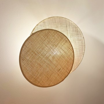 Brilagi - Væglampe CIRCLES 1xE27/15W/230V 45x45 cm beige/cremefarvet