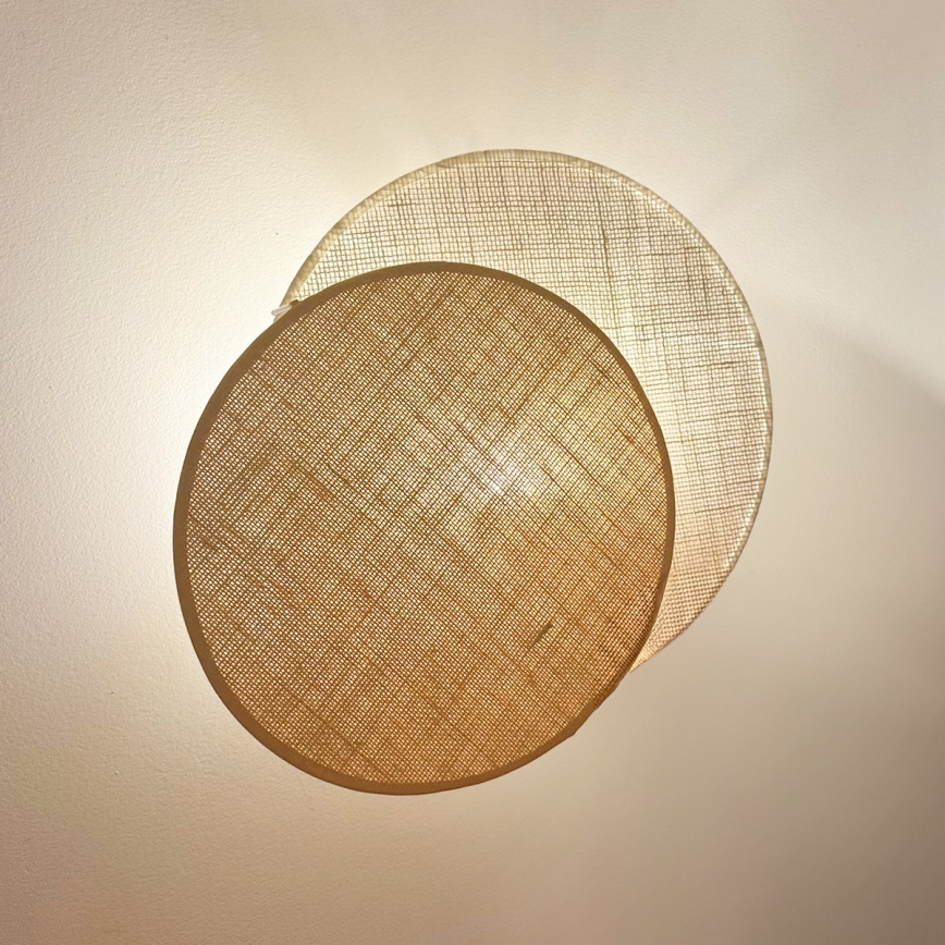Brilagi - Væglampe CIRCLES 1xE27/15W/230V 45x45 cm beige/cremefarvet