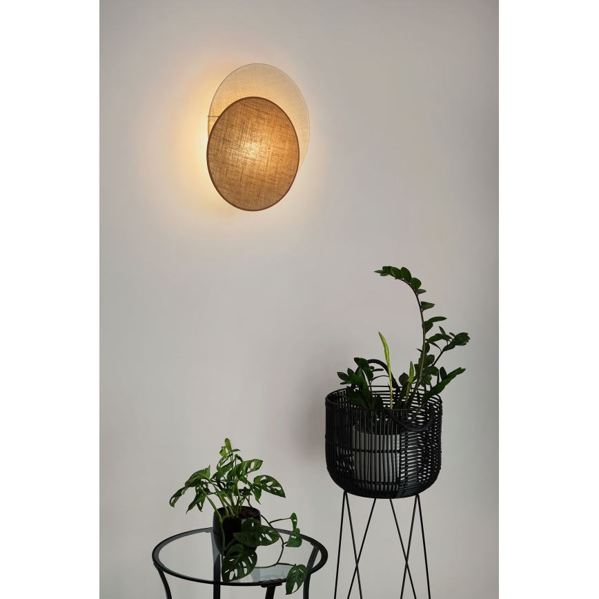 Brilagi - Væglampe CIRCLES 1xE27/15W/230V 45x45 cm beige/cremefarvet