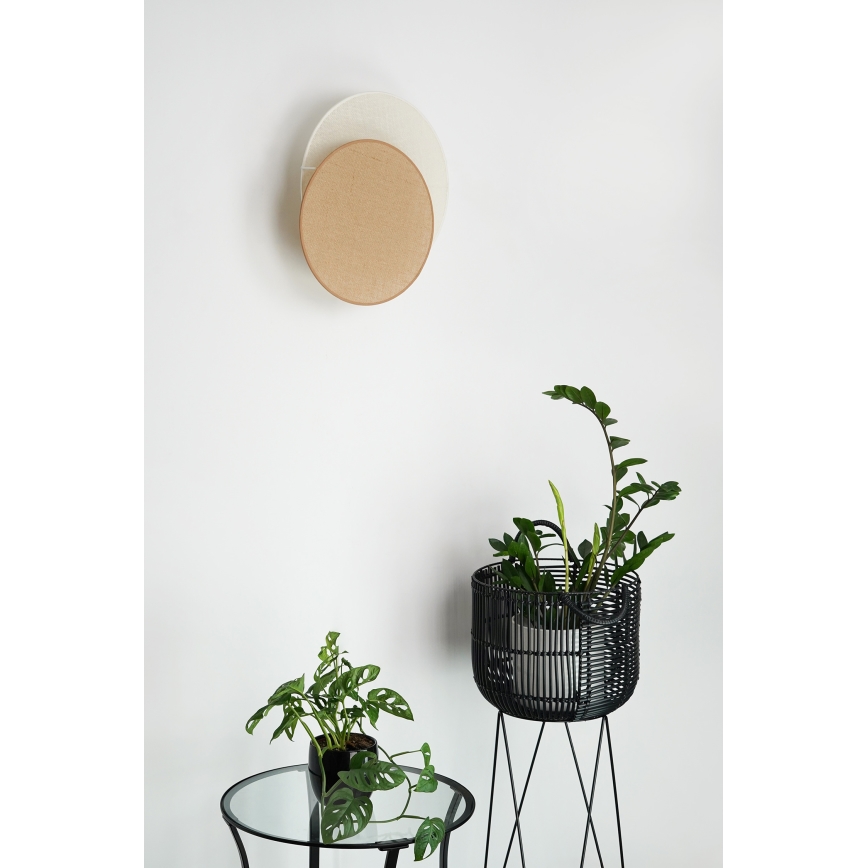 Brilagi - Væglampe CIRCLES 1xE27/15W/230V 45x45 cm beige/cremefarvet