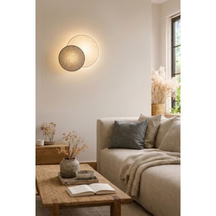 Brilagi - Væglampe CIRCLES 1xE27/60W/230V Ø 35 cm creme/grå