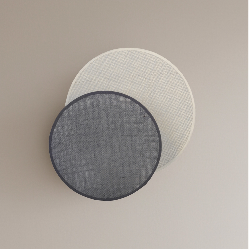 Brilagi - Væglampe CIRCLES 1xE27/60W/230V Ø 35 cm creme/grå