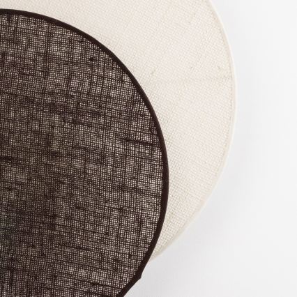 Brilagi - Væglampe CIRCLES 1xE27/60W/230V Ø 35 cm cremefarvet/brun