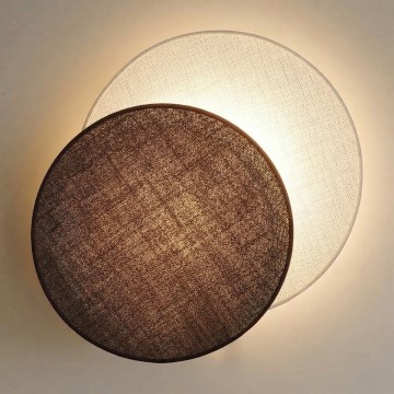 Brilagi - Væglampe CIRCLES 1xE27/60W/230V Ø 45 cm creme/brun