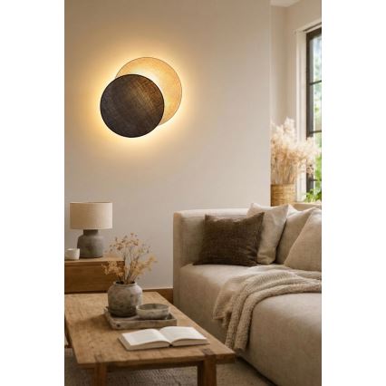 Brilagi - Væglampe CIRCLES 1xE27/60W/230V Ø 45 cm creme/brun