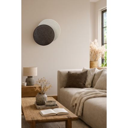 Brilagi - Væglampe CIRCLES 1xE27/60W/230V Ø 45 cm creme/brun