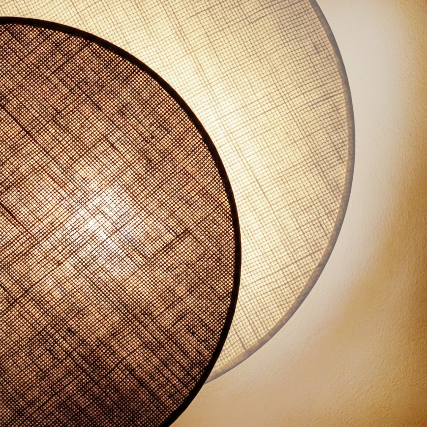 Brilagi - Væglampe CIRCLES 1xE27/60W/230V Ø 45 cm creme/brun