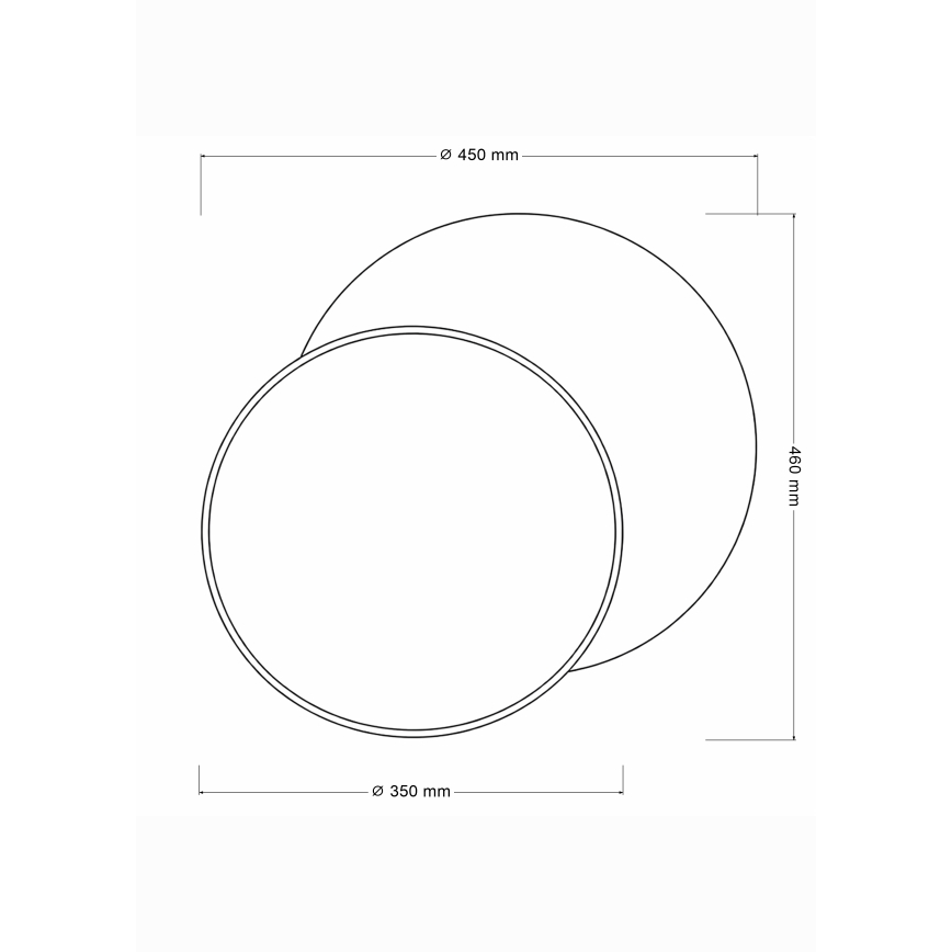 Brilagi - Væglampe CIRCLES 1xE27/60W/230V Ø 45 cm creme/brun