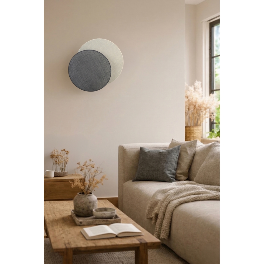 Brilagi - Væglampe CIRCLES 1xE27/60W/230V Ø 45 cm creme/grå
