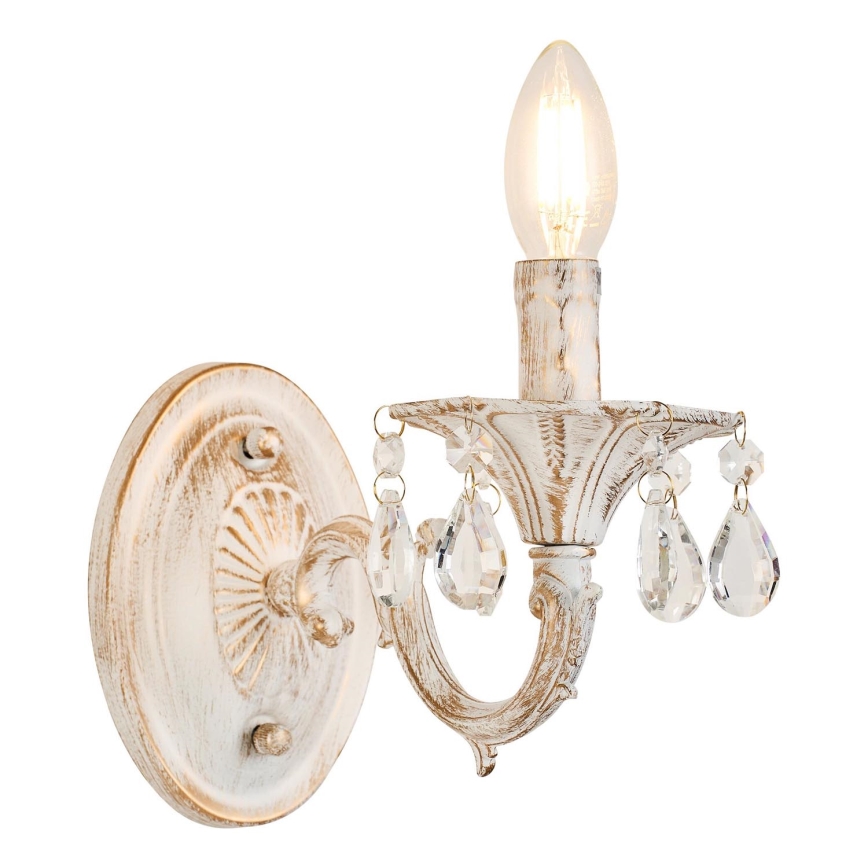 Brilagi - Væglampe CLASSIC 1xE14/60W/230V cremefarvet/patina