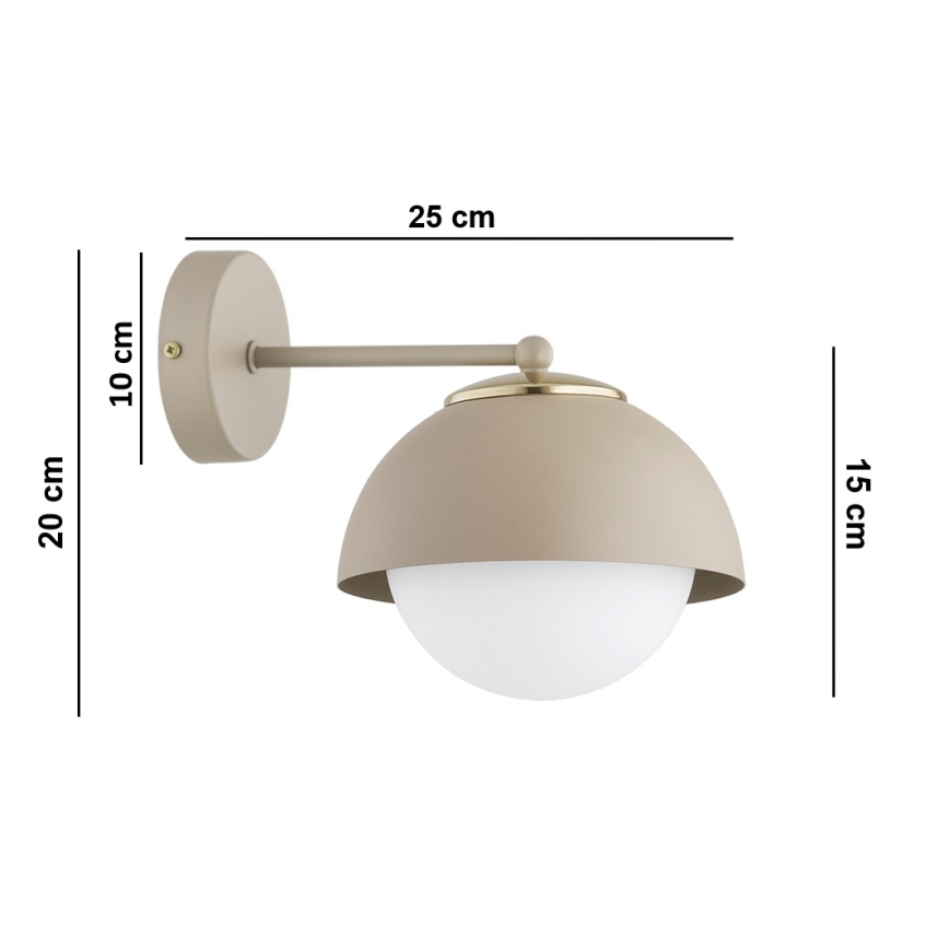 Brilagi - Væglampe COSMO 1xE27/60W/230V beige/guld