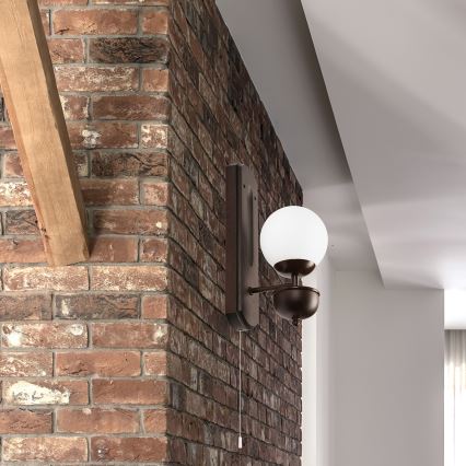 Brilagi - Væglampe COTTAGE 1xG9/40W/230V bøg/hvid