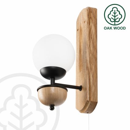 Brilagi - Væglampe COTTAGE 1xG9/40W/230V eg/hvid