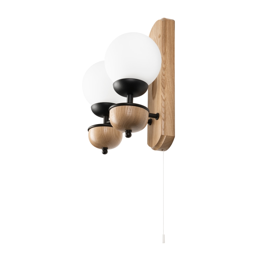 Brilagi - Væglampe COTTAGE 2xG9/40W/230V eg/hvid