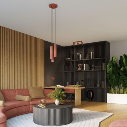 Brilagi - Væglampe CRESTO 1xGU10/10W/230V 10 cm rød