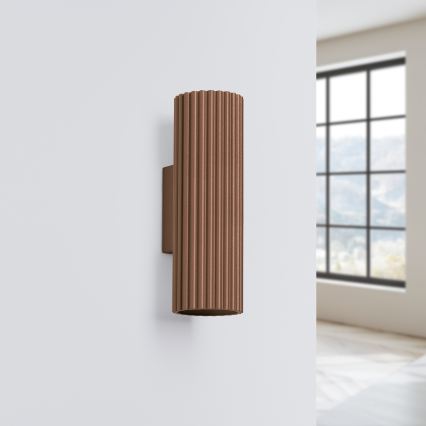 Brilagi - Væglampe CRESTO 2x GU10/10W/230V 20 cm brun