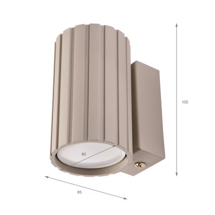Brilagi - Væglampe CRISPINA 1xGU10/10W/230V 10 cm beige