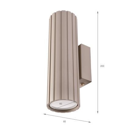 Brilagi - Væglampe CRISPINA 2xGU10/10W/230V 20 cm beige